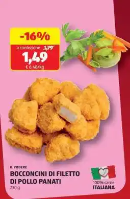 ALDI Bocconcini di filetto di pollo panati offerta