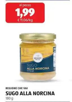 ALDI SUGO ALLA NORCINA offerta