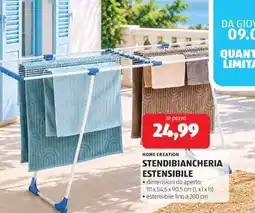 ALDI STENDIBIANCHERIA ESTENSIBILE offerta