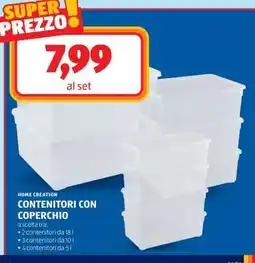 ALDI CONTENITORI CON COPERCHIO offerta