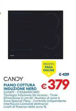 MD Discount Piano Cottura Induzione Nero offerta