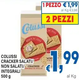 DEM Colussi cracker salati/ non salati/ integrali offerta