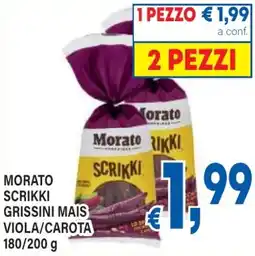 DEM Morato scrikki grissini mais viola/carota offerta