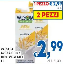 DEM Valsoia avena drink 100% vegetale offerta