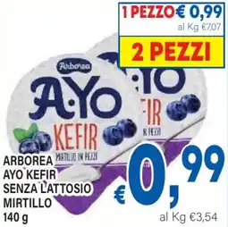 DEM Arborea ayo kefir senza l'attosio mirtillo offerta