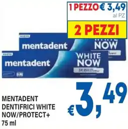 DEM Mentadent dentifrici white now/protect+ offerta