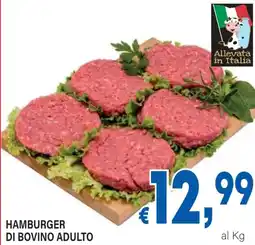 DEM Hamburger di bovino adulto offerta