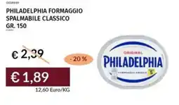 Prezzemolo e Vitale Philadelphia formaggio spalmabile classico offerta