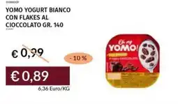 Prezzemolo e Vitale Yomo yogurt bianco con flakes al cioccolato offerta