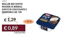 Prezzemolo e Vitale Muller mix soffio mousse di bianco, gocce di cioccolato e mandorle offerta