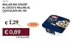 Prezzemolo e Vitale Muller mix yogurt al cocco e palline al cioccolato offerta