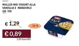 Prezzemolo e Vitale Muller mix yogurt alla vaniglia e mandorle offerta