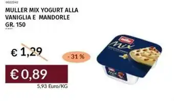 Prezzemolo e Vitale Muller mix yogurt alla vaniglia e mandorle offerta