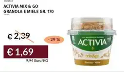 Prezzemolo e Vitale Activia mix & go granola e miele offerta