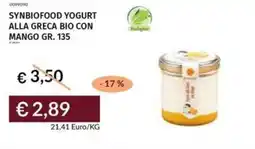Prezzemolo e Vitale Synbiofood yogurt alla greca bio con mango offerta