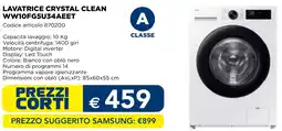 Esselunga SAMSUNG LAVATRICE CRYSTAL CLEAN WW10FG5U34AEET offerta