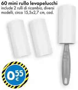 Tedi 60 mini rullo levapelucchi offerta