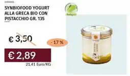 Prezzemolo e Vitale Synbiofood yogurt alla greca bio con pistacchio offerta