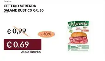 Prezzemolo e Vitale Citterio merenda salame rustico offerta