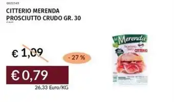 Prezzemolo e Vitale Citterio merenda prosciutto crudo offerta
