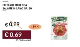 Prezzemolo e Vitale Citterio merenda salame milano offerta