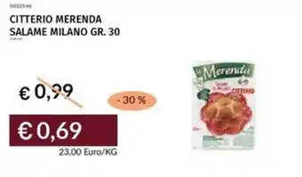 Prezzemolo e Vitale Citterio merenda salame milano offerta