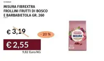 Prezzemolo e Vitale Misura fibrextra frollini frutti di bosco e barbabietola offerta