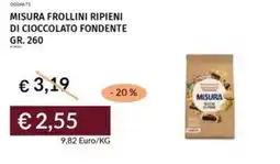 Prezzemolo e Vitale Misura frollini ripieni di cioccolato fondente offerta