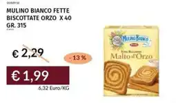Prezzemolo e Vitale Mulino bianco fette biscottate orzo x 40 offerta