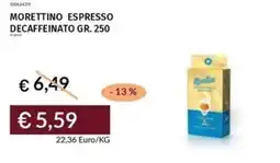 Prezzemolo e Vitale Morettino espresso decaffeinato offerta