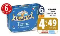 Deco Supermercati Asdomar tonno lattin all'olio d'oliva offerta