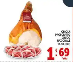 Deco Supermercati Chiola prosciutto crudo nazionale offerta