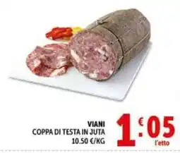 Deco Supermercati Viani coppa di testa in juta offerta