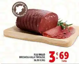 Deco Supermercati F.lli billo bresaola alla tirolese offerta