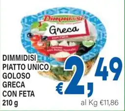 DEM Dimmidisi piatto unico goloso greca con feta offerta