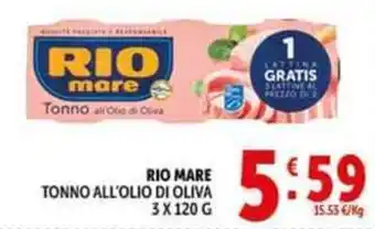 Deco Supermercati Rio mare tonno all'olio di oliva offerta