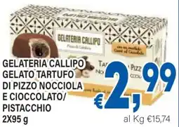 DEM Gelateria callipo gelato tartufo di pizzo nocciola e cioccolato/ pistacchio offerta