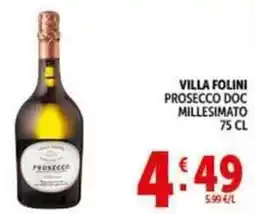 Deco Supermercati Villa folini prosecco doc millesimato offerta