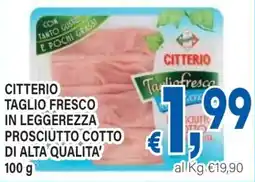 DEM Citterio taglio fresco in leggerezza prosciutto cotto di alta qualita' offerta