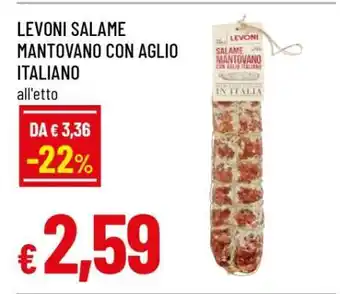 LEVONI SALAME MANTOVANO CON AGLIO ITALIANO