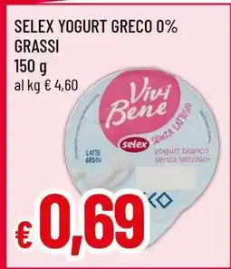 Famila SELEX YOGURT GRECO 0% GRASSI offerta