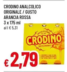 Famila CRODINO ANALCOLICO ORIGINALE / GUSTO ARANCIA ROSSA offerta