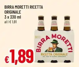 Famila BIRRA MORETTI RICETTA ORIGINALE offerta