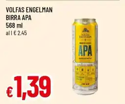Famila VOLFAS ENGELMAN BIRRA APA offerta