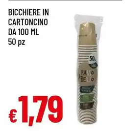 Famila BICCHIERE IN CARTONCINO DA 100 ML 50 pz offerta