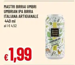 Famila MASTRI BIRRAI UMBRI UMBRIAN IPA BIRRA ITALIANA ARTIGIANALE offerta