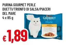 Famila PURINA GOURMET PERLE DUETTI/TRIONFO DI SALSA/PIACERI DEL MARE offerta