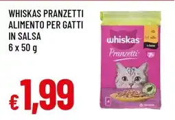 Famila WHISKAS PRANZETTI ALIMENTO PER GATTI IN SALSA offerta
