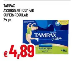 Famila TAMPAX ASSORBENTI COMPAK SUPER/REGULAR 24 pz offerta