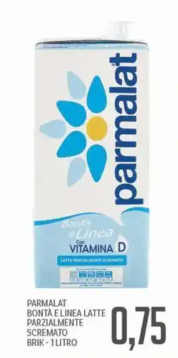 Supermercati Piccolo Parmalat bontà e linea latte parzialmente scremato brik offerta